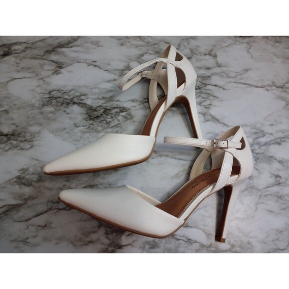 Christian Siriano White Heels Size 9 - Picture 4 of 11